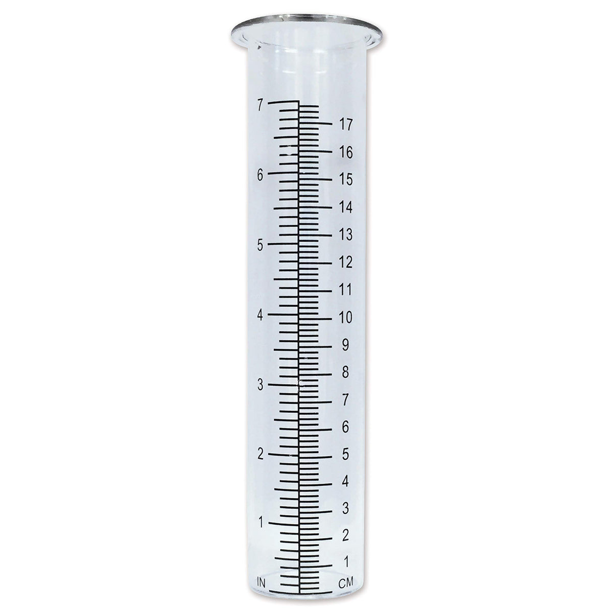 Sunset Vista rain gauge glass tube for garden display and rainfall tracking.