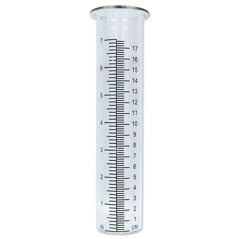 Sunset Vista rain gauge glass tube for garden display and rainfall tracking.