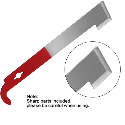 Sunshane hive tool with hanging hole for easy storage and transport.