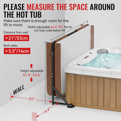 SUNSHINE FARMRE adjustable-height lifter adapts to most spa widths