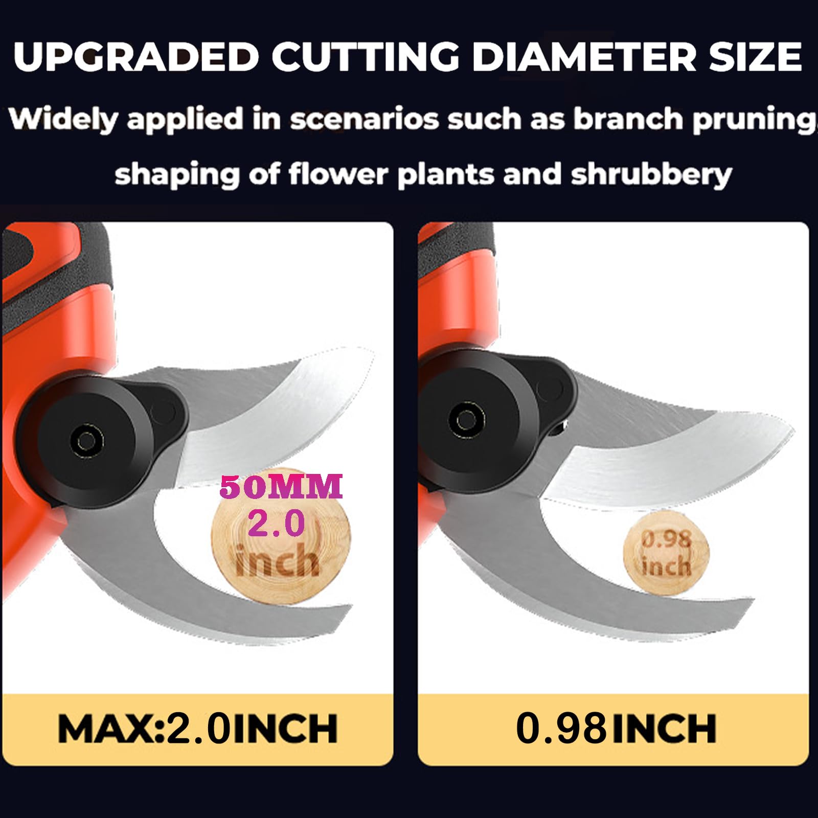 SUNSLASH lightweight pruning shears weighing 2.5 lbs to reduce fatigue during long sessions.