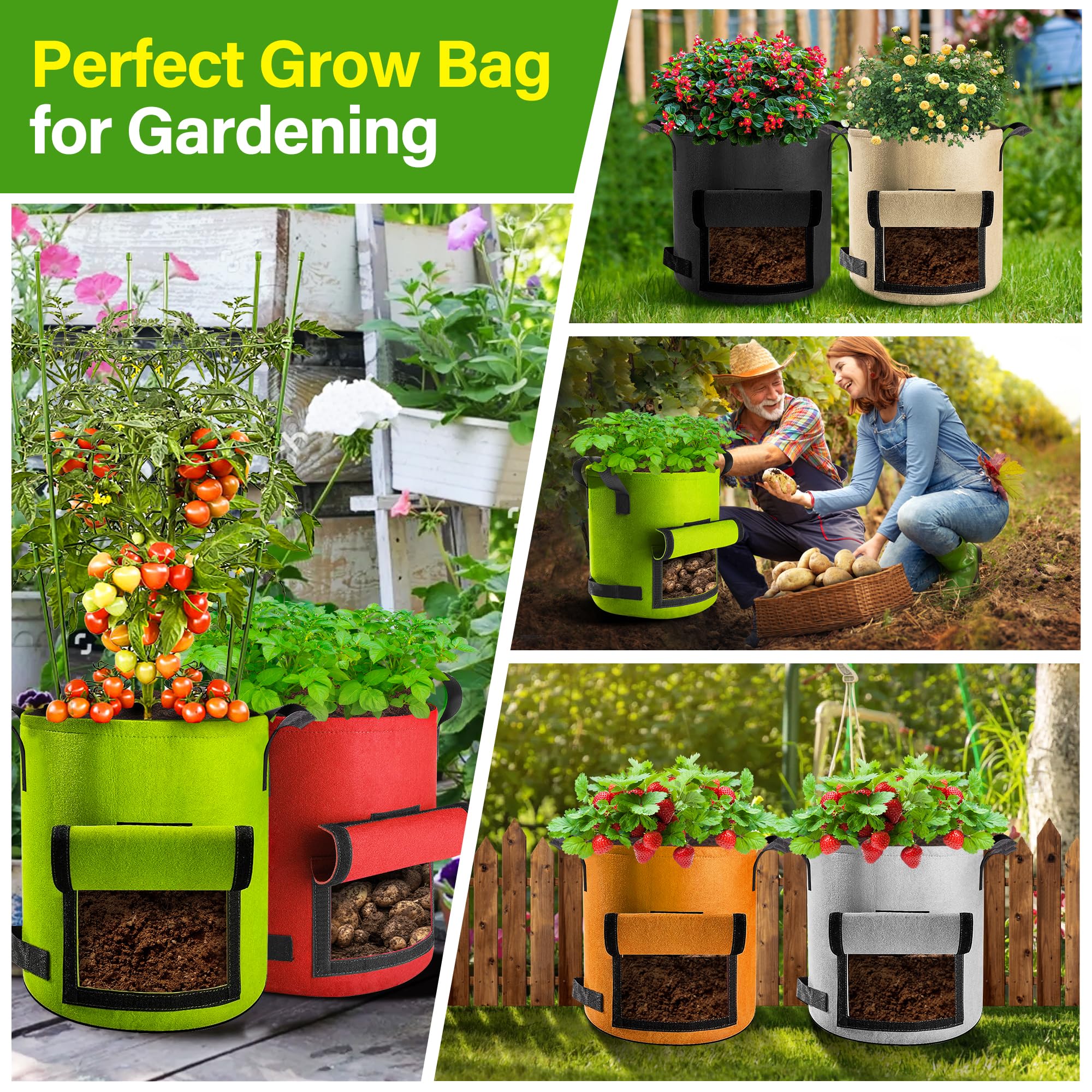 Suntee easy-store reusable grow bags for seasonal use