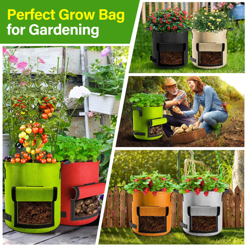 Suntee easy-store reusable grow bags for seasonal use