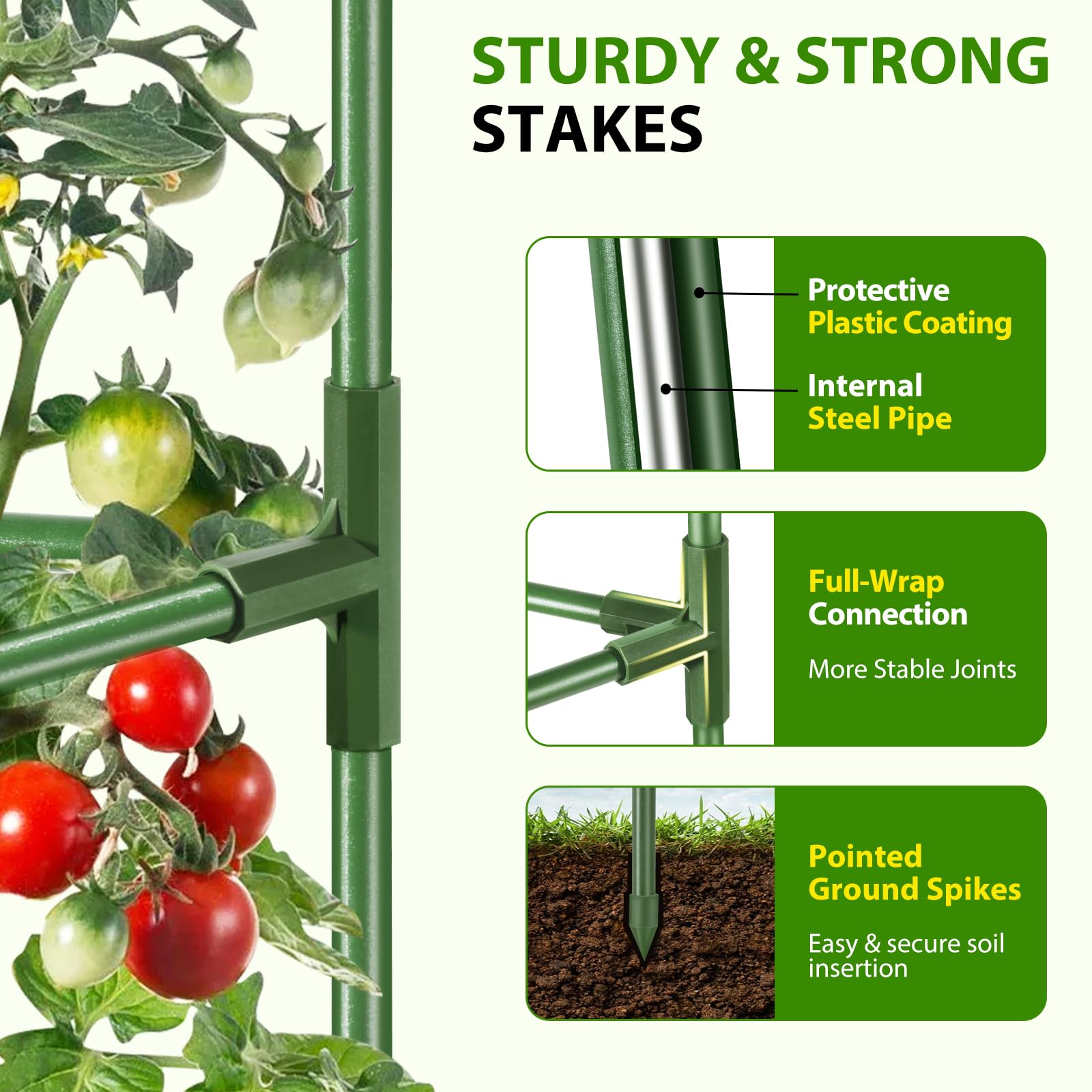 Suntee grow bags color 3-pack enhance root airflow and easy plant mobility