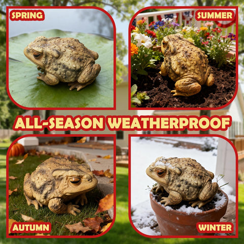 Weather resistant garden statue withstands sun and rain in any climate.