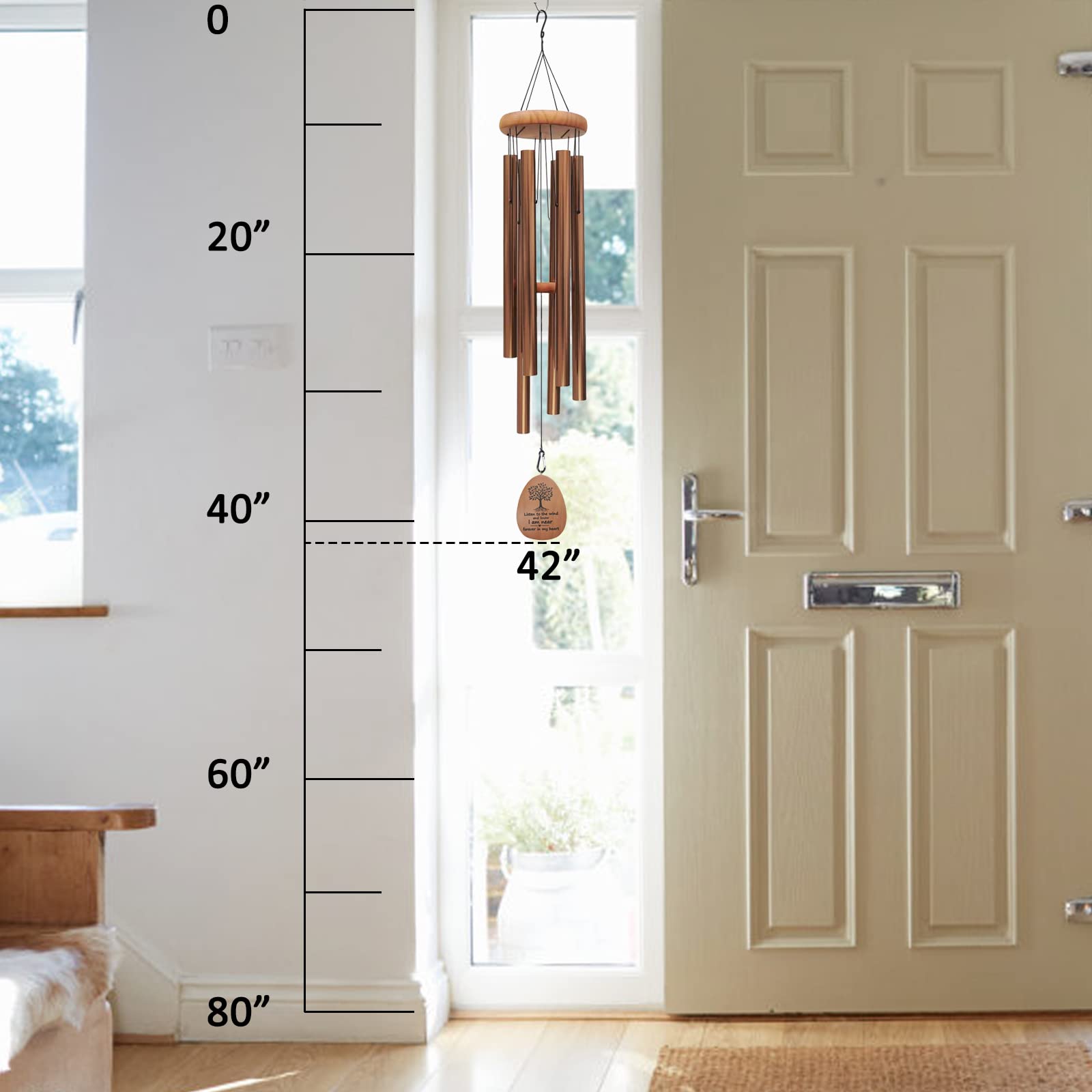 Suntimber customizable wind chimes ready for engraving in bronze