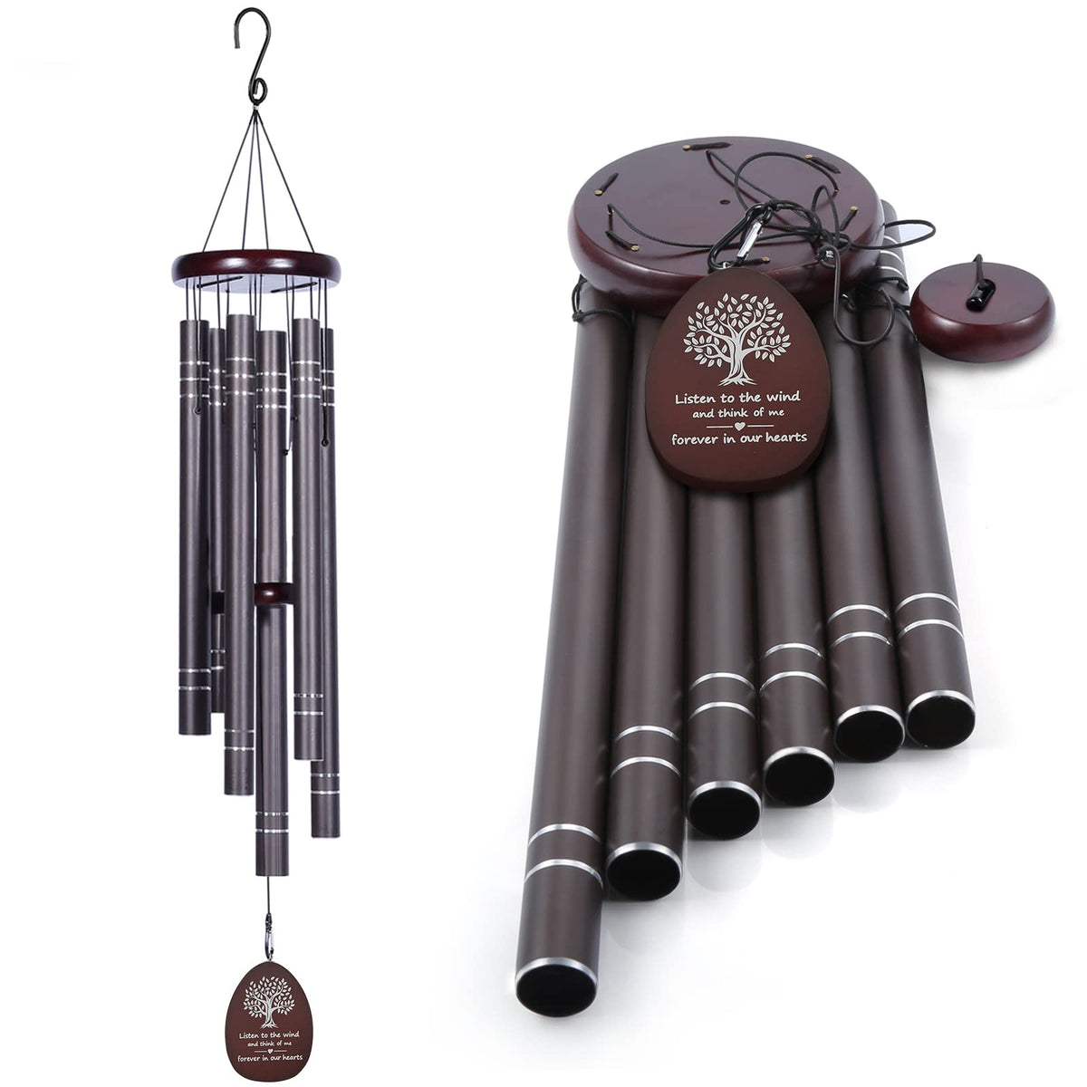 Suntimber large wind chimes outside deep tone delivers serene outdoor ambiance.