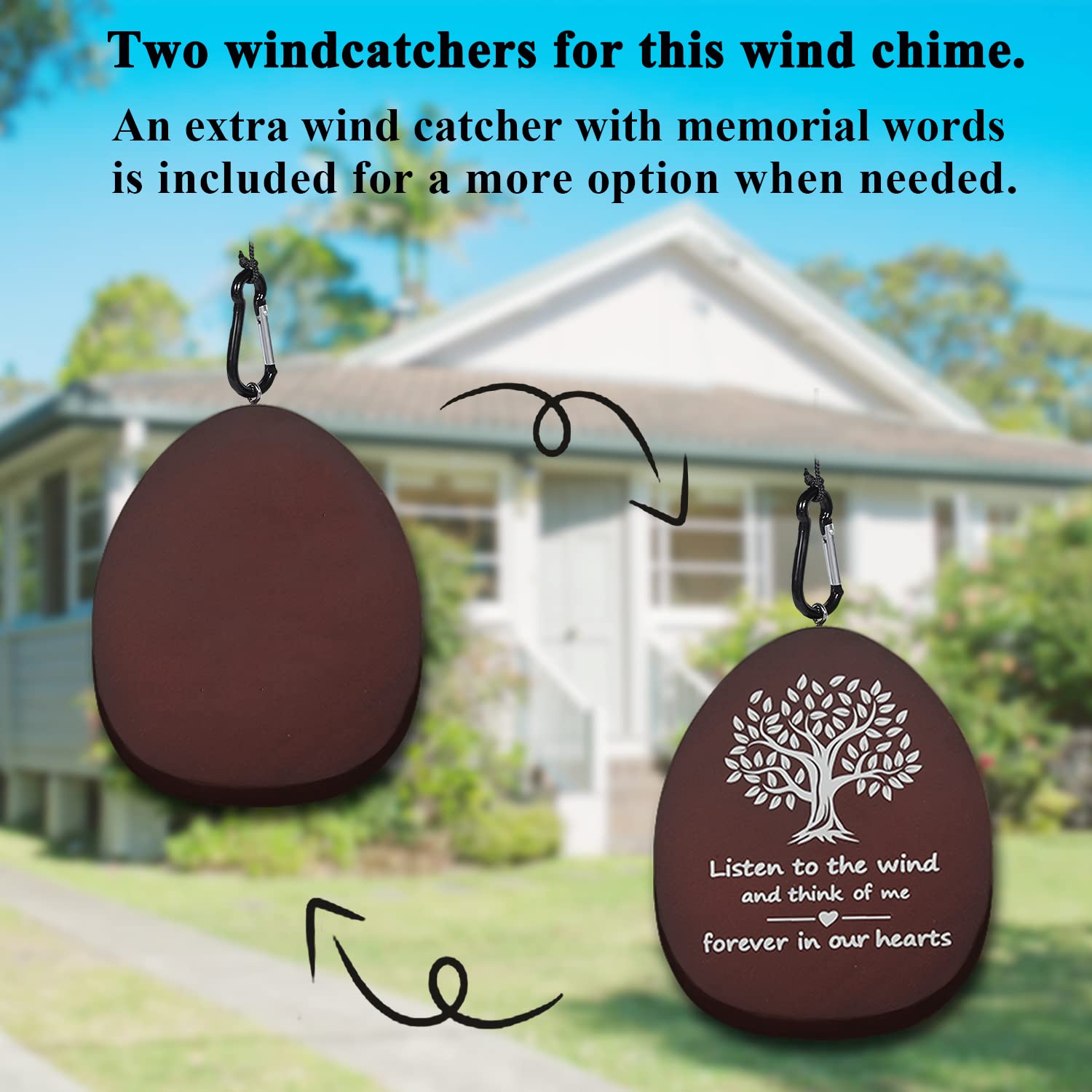 Suntimber memorial wind chime sound for remembrance and peaceful backyard moments.