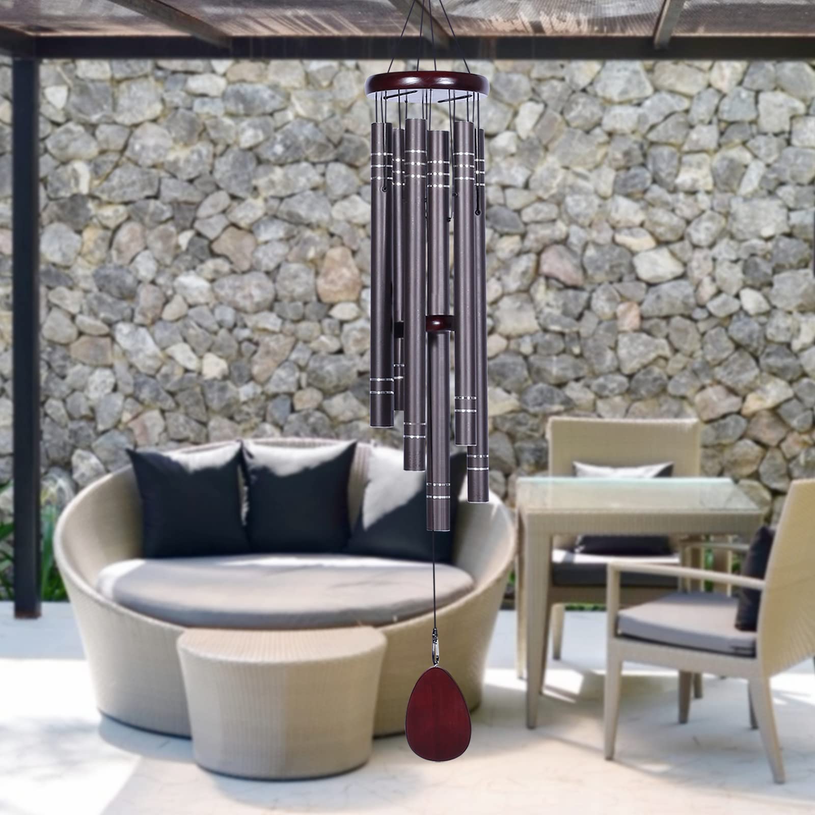 Suntimber powder-coated aluminum tubes resist weather for lasting elegance.
