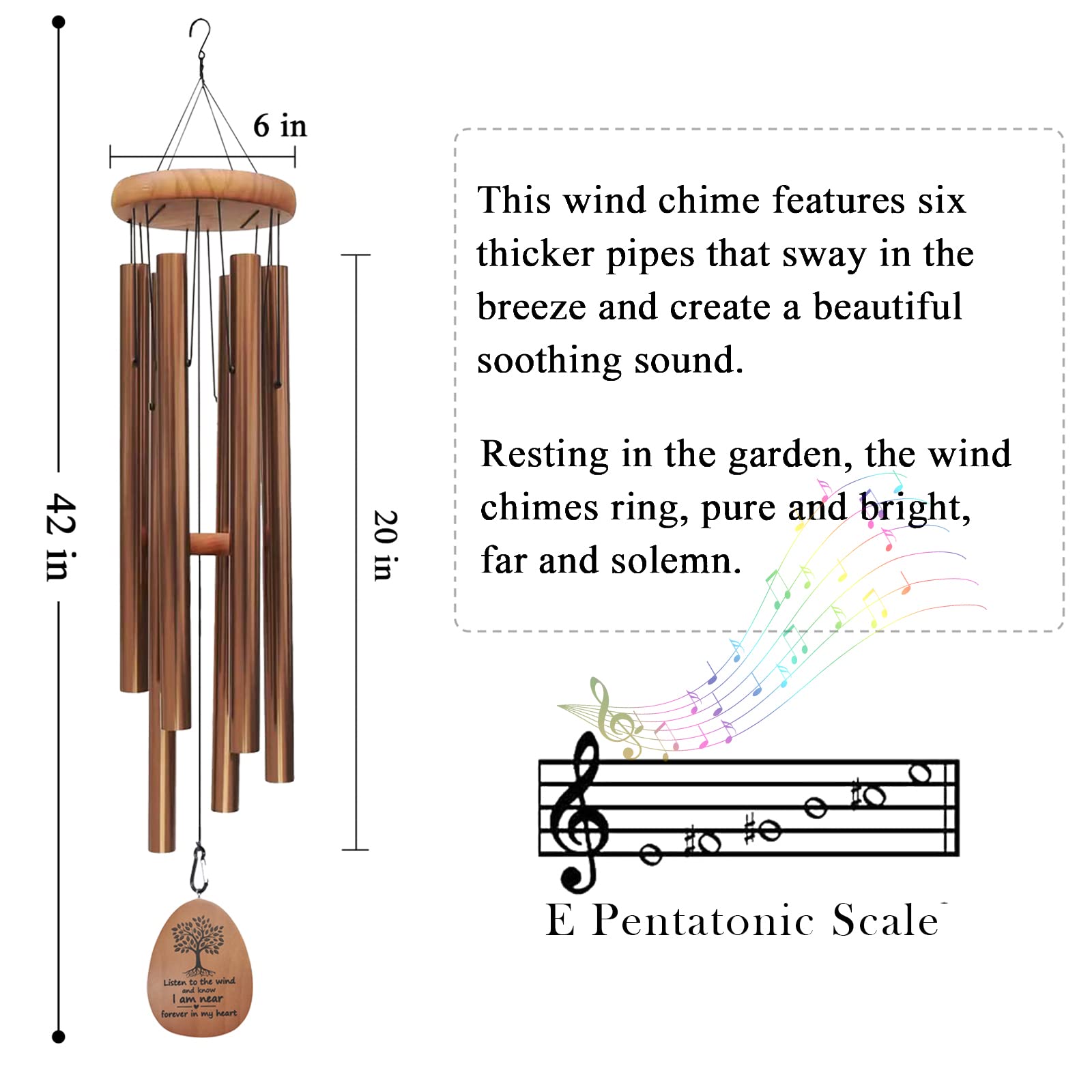 Suntimber sympathy wind chimes enhancing outdoor bronze decor