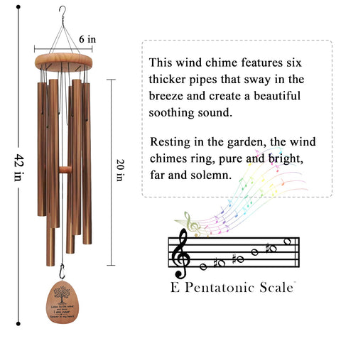 Suntimber sympathy wind chimes enhancing outdoor bronze decor