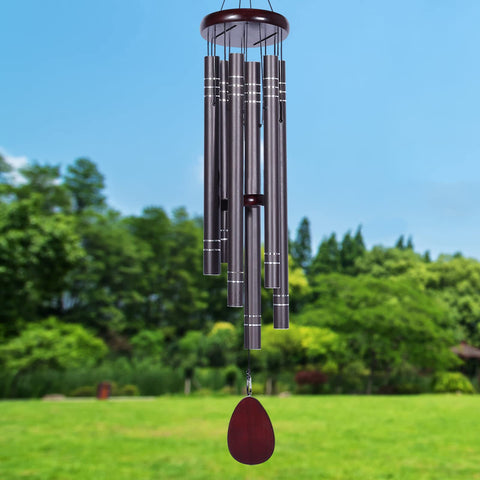 Suntimber wind chimes on patio hanging create a soothing outdoor soundscape.