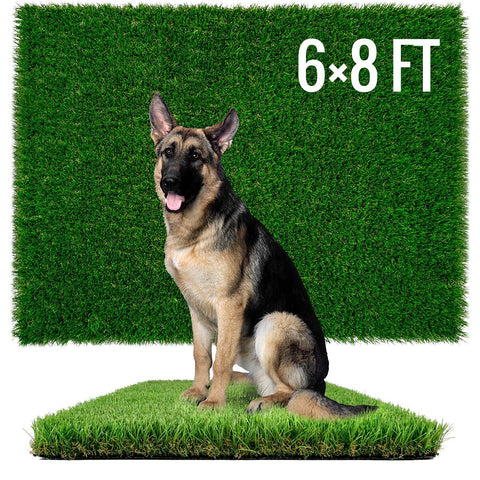 SUNTURF dog grass pee pad 6x8ft, soft and pet-friendly for home potty training.