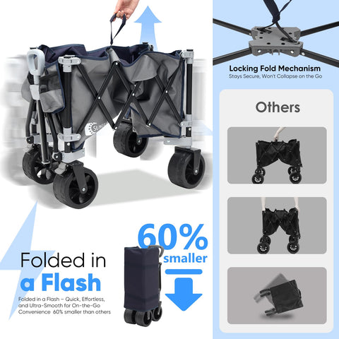 Sunula folding storage demonstration showing compact, secure lock.