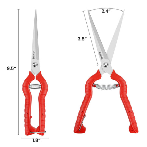 Sunuly pruning shears safety lock on the handle for safe storage.