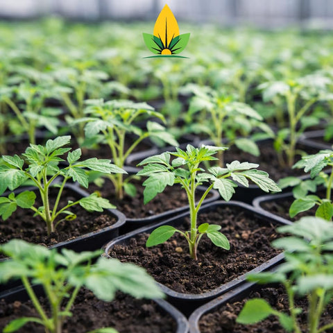 Sunutri Seeds Tomato Seedlings Early Growth Stage young plants ready for transplanting