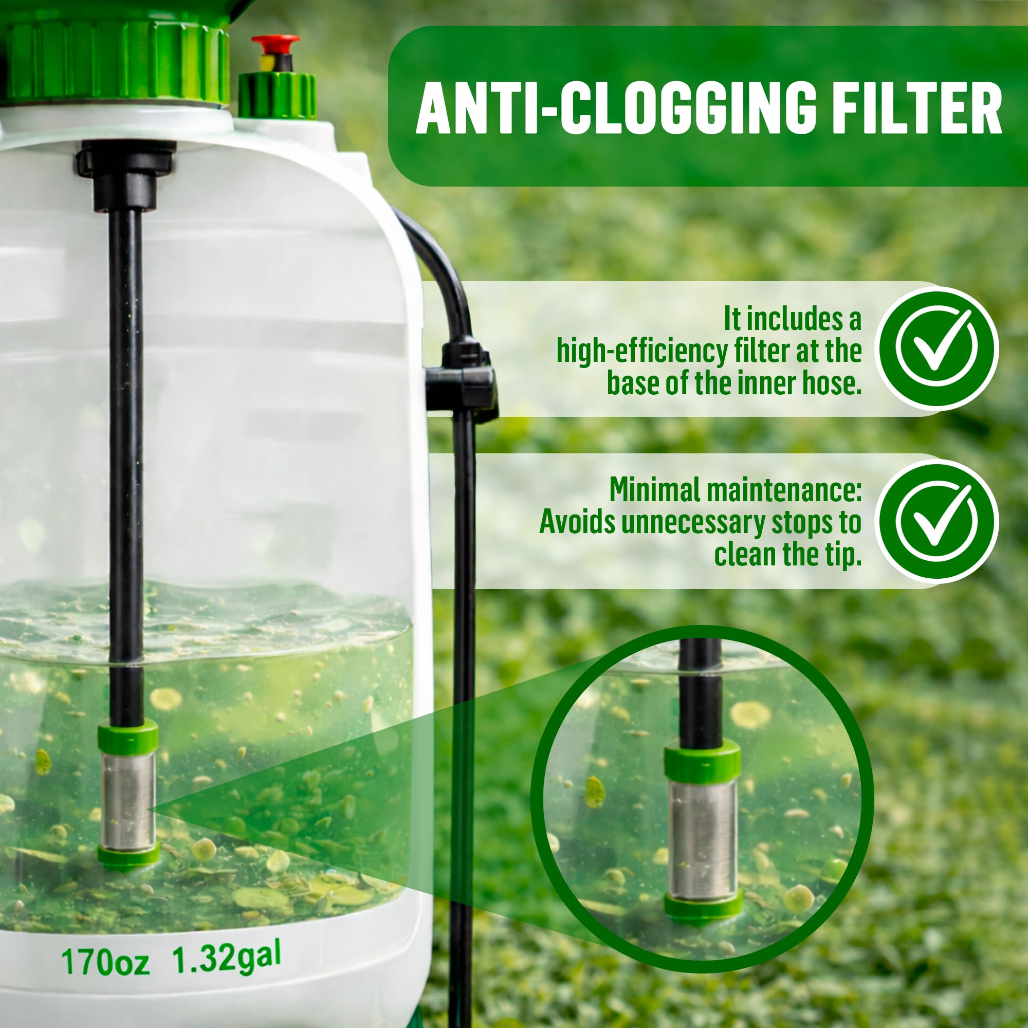 SunVara 5L pump sprayer great for outdoor cleaning projects.