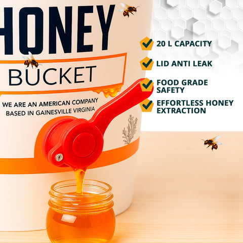 SunVara food-grade PP bucket designed for safe honey handling.