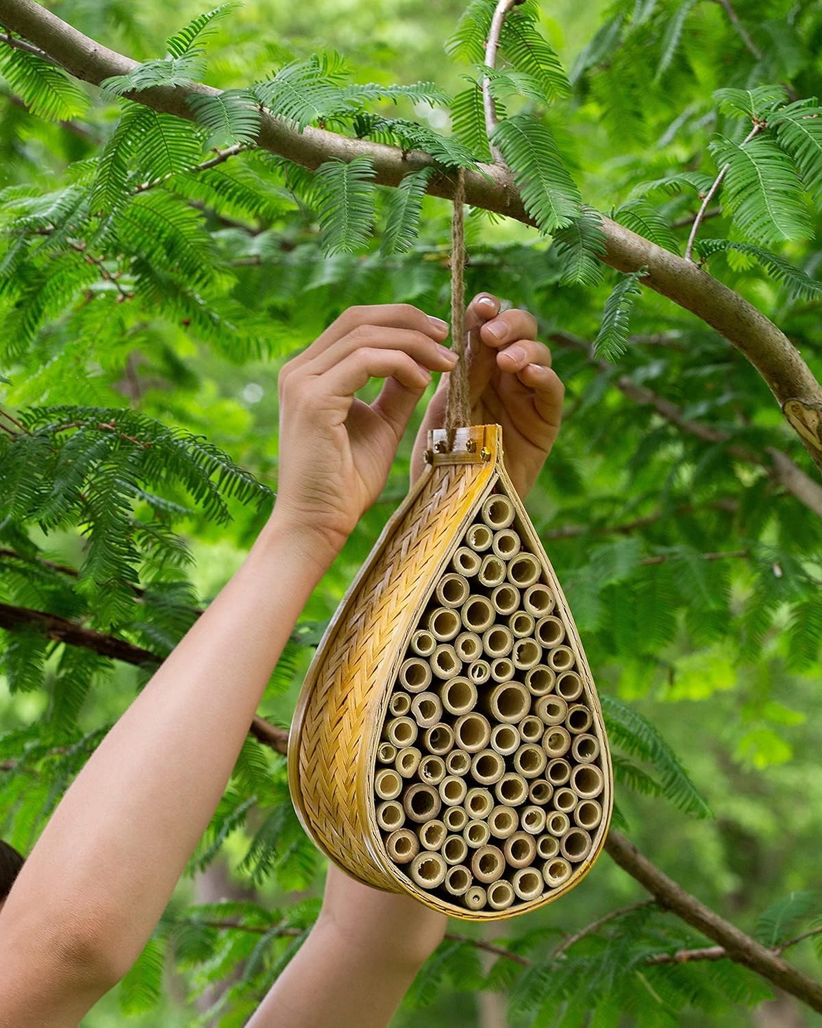 SunVara Mason Bee House highlights its architecture for garden pollinators.