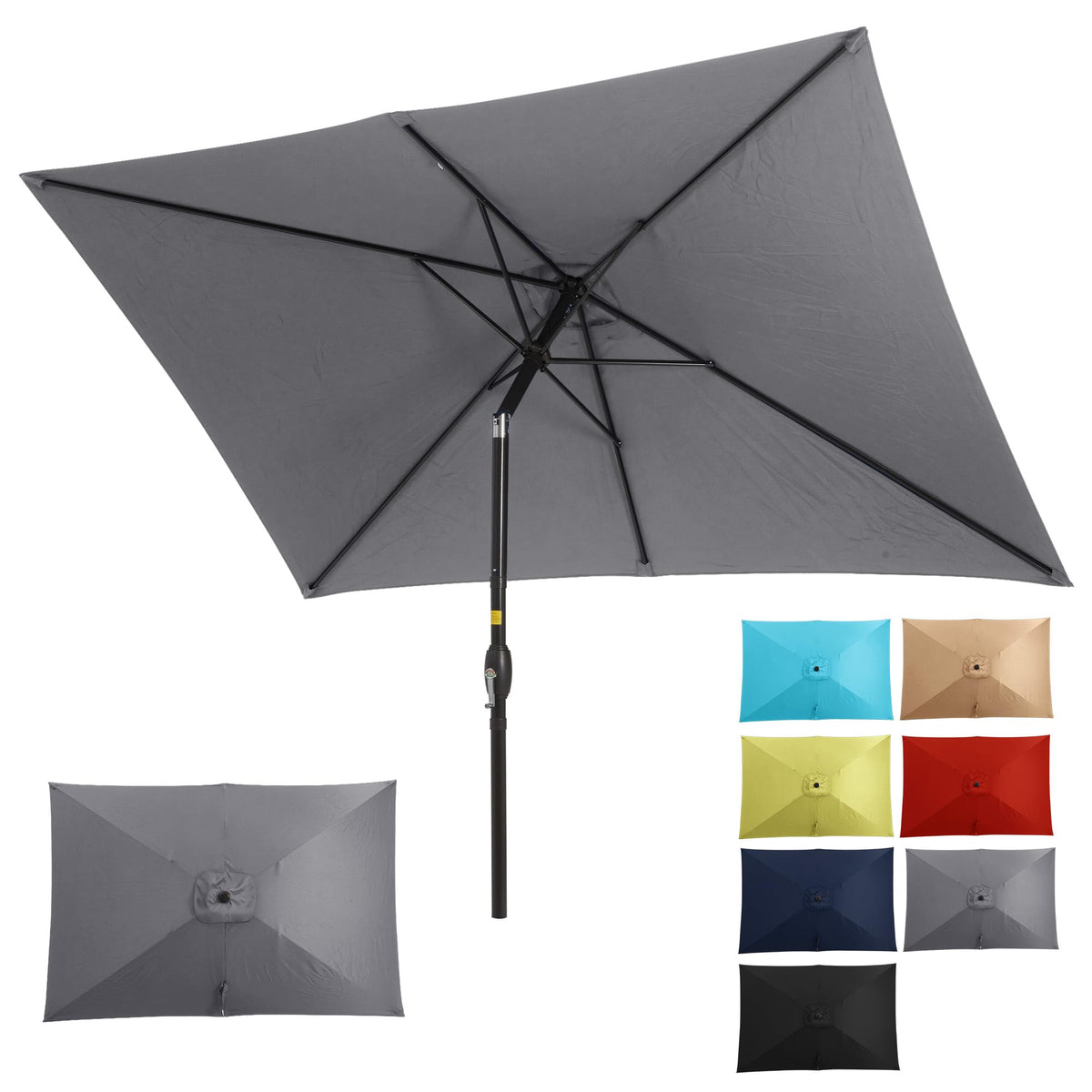 SUNVIVI OUTDOOR umbrella with crank tilt for easy shade control in bright sun