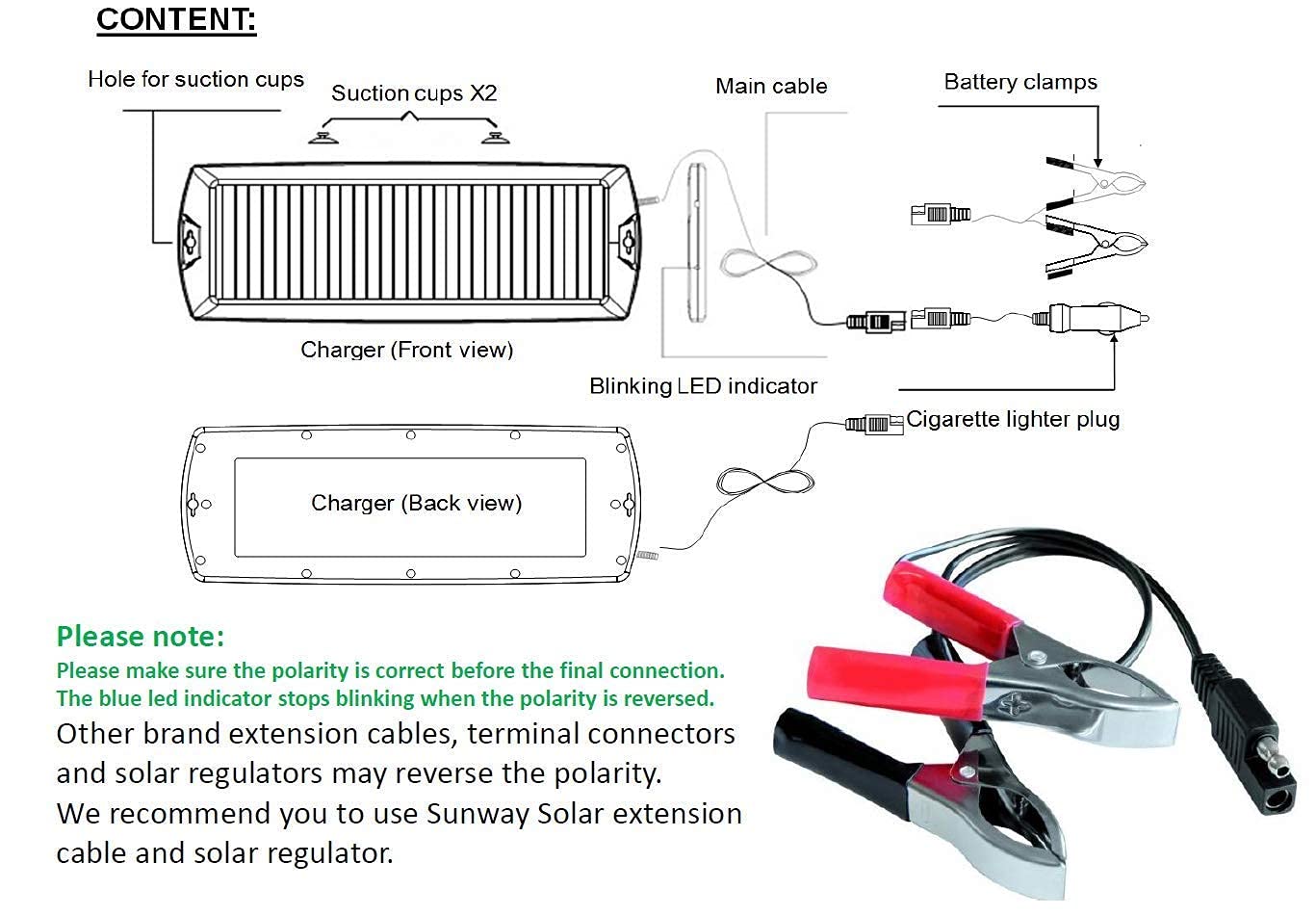Sunway Solar compatible with Wet, Gel, SLA, AGM, LiFePO4 and more.