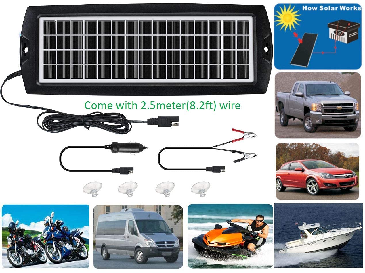 Sunway Solar 12V cigarette lighter plug for quick plug-and-play setup.