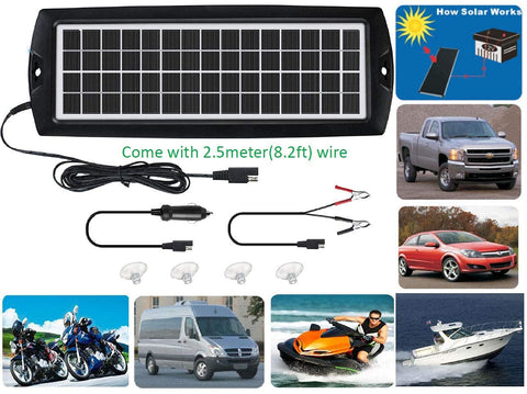 Sunway Solar 12V cigarette lighter plug for quick plug-and-play setup.