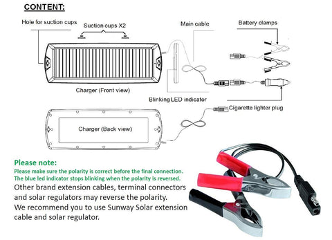 Sunway Solar PV glass cover on the charger for durability