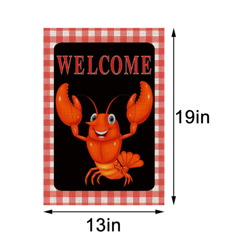 Sunwer Crawfish Garden Flag double-sided design, visible from any angle