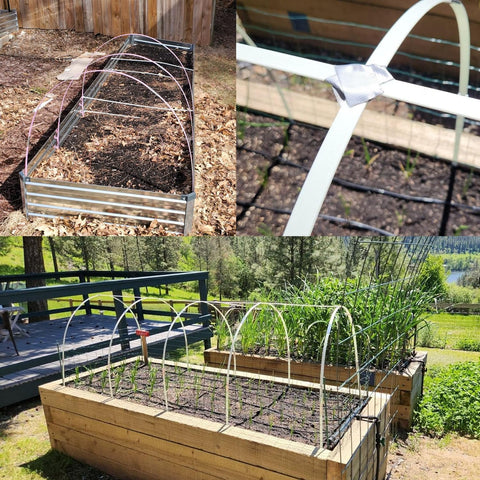 Sunwuk bendable hoops shelter vegetables with flexible, lasting support