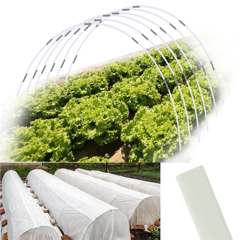 Sunwuk greenhouse hoops set around a raised bed for versatile protective covers