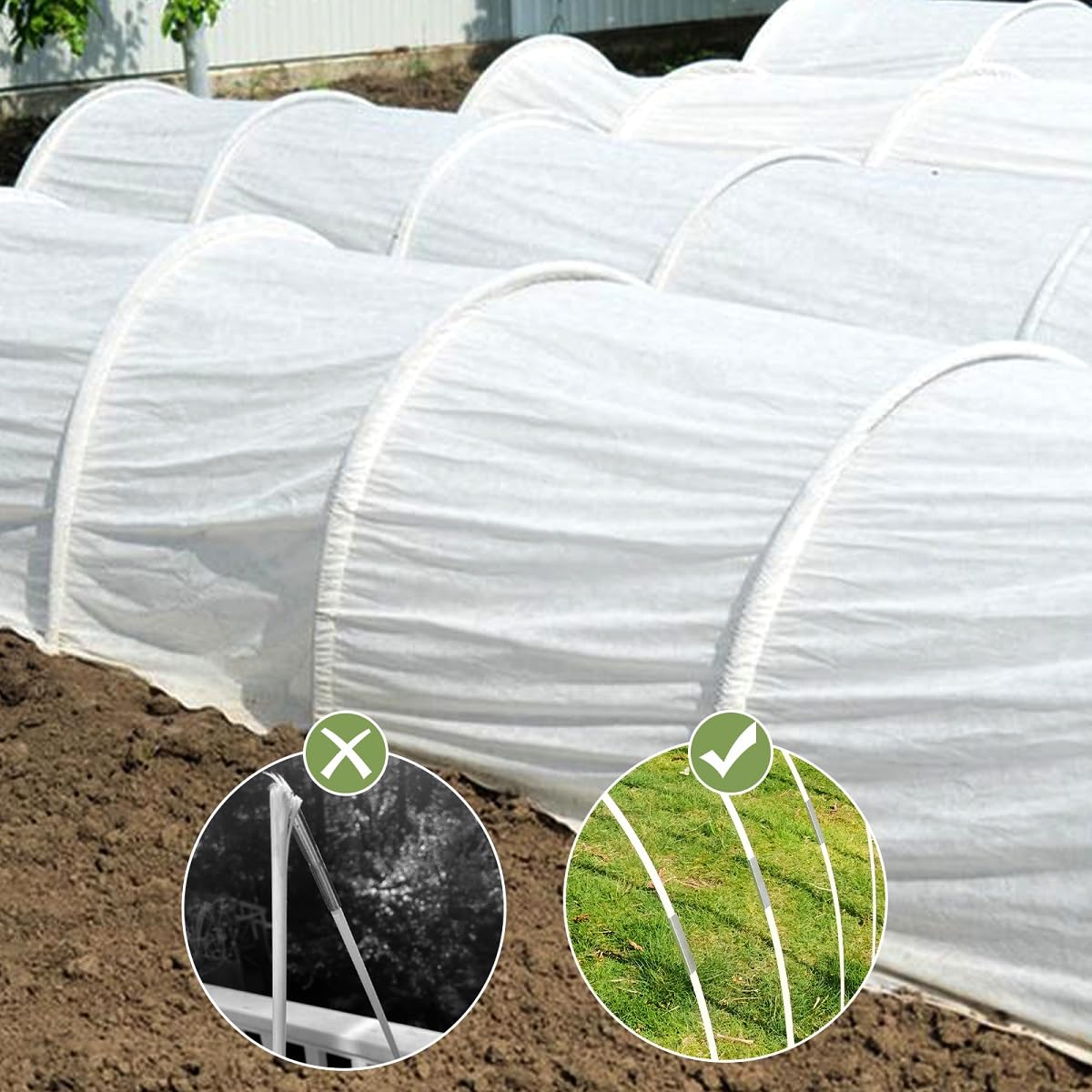 Sunwuk row-cover hoops show quick protection for crops