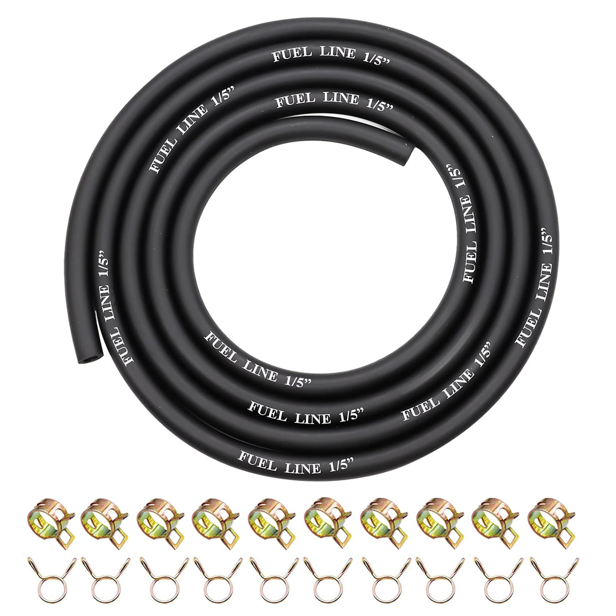Sunxeke 6ft one-fifth inch fuel line ready for precise small-engine fuel routing.
