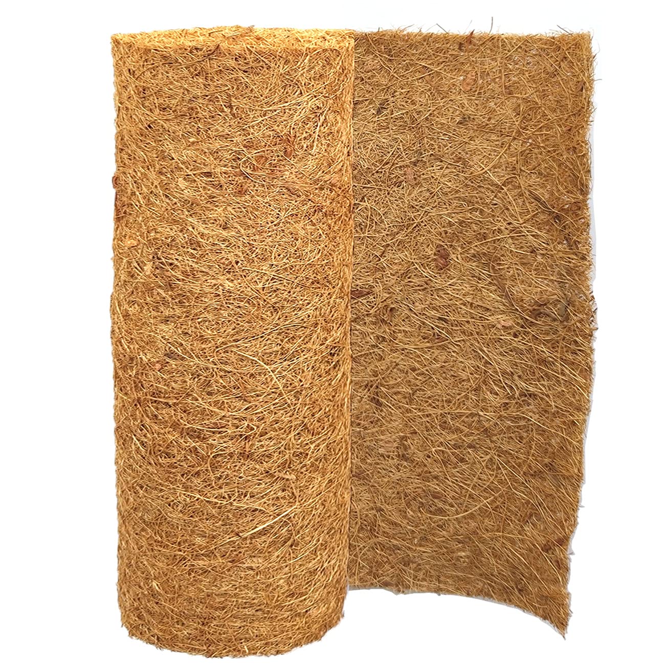 Sunyay coco liner roll close-up showing natural fibers for durable planter lining