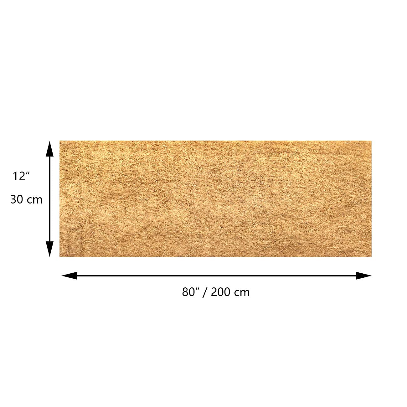 SUNYAY coco liner roll close-up reveals natural coconut coir fibers.
