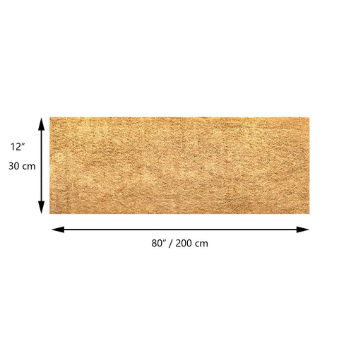 SUNYAY coco liner roll close-up reveals natural coconut coir fibers.