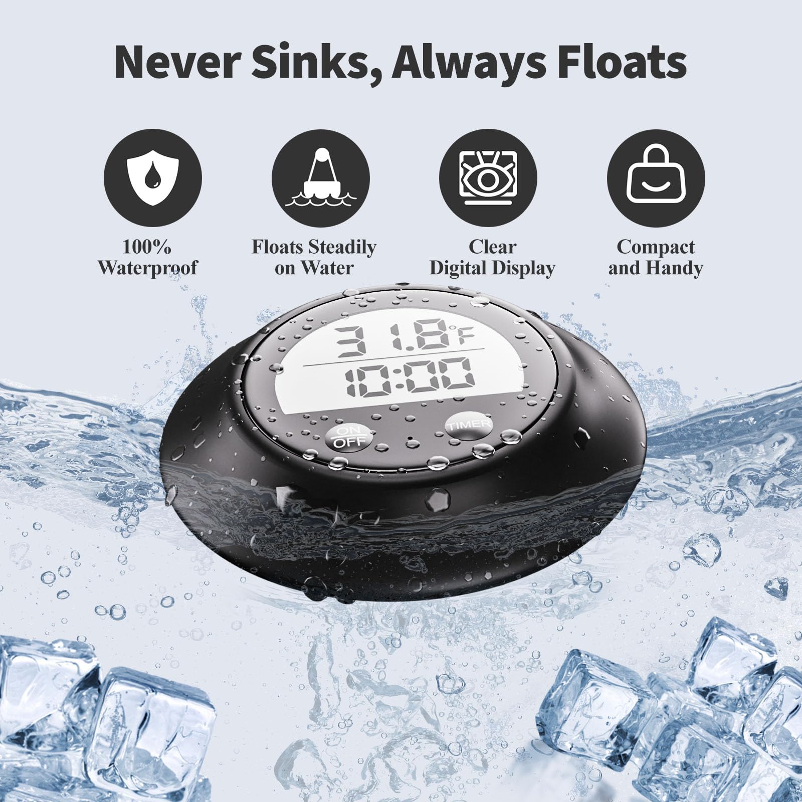 Suoimk clear readout remains legible in any light for easy monitoring.