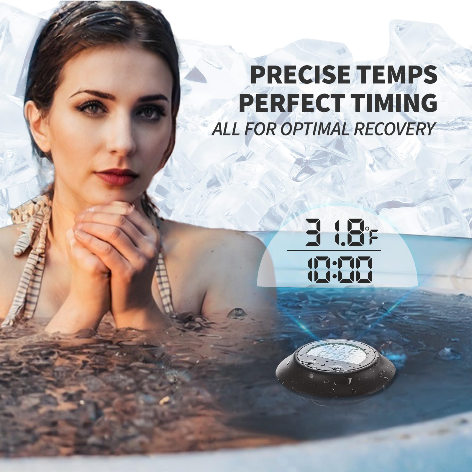 Suoimk silicone cover thermometer timer helps plan your cold plunge sessions.