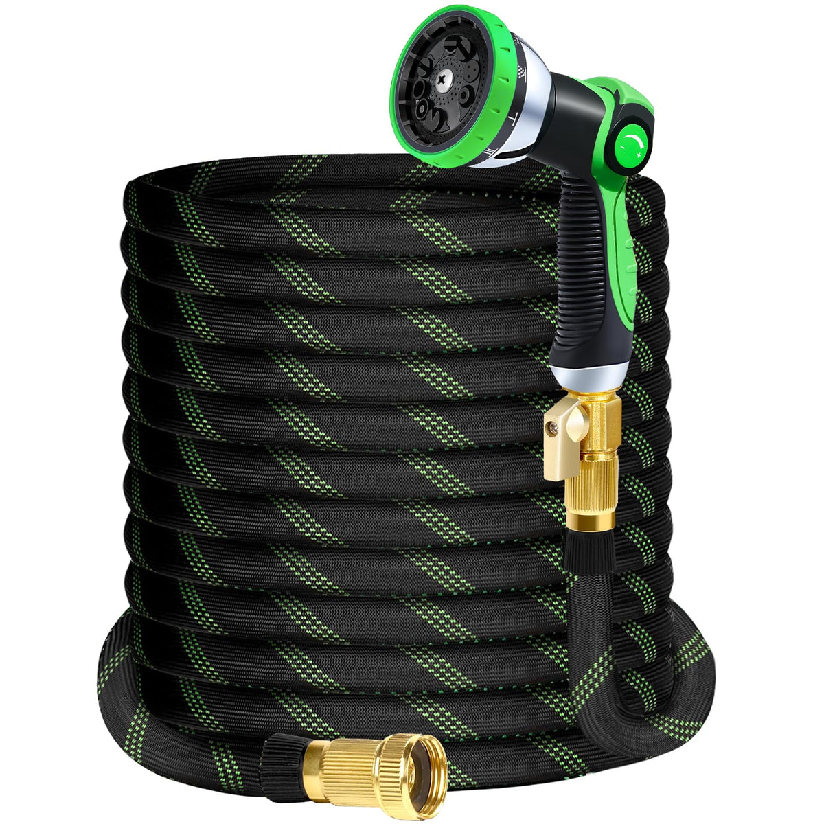 SUPCLUB non-expandable 25ft hose shown for easy handling and storage