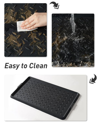 SUPENUIN pet-friendly entryway tray contains spills and litter