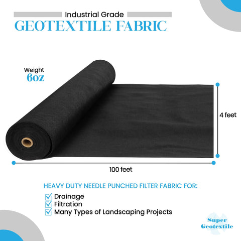Close-up of Super Geotextile 6oz fabric texture highlighting durability and pore structure.