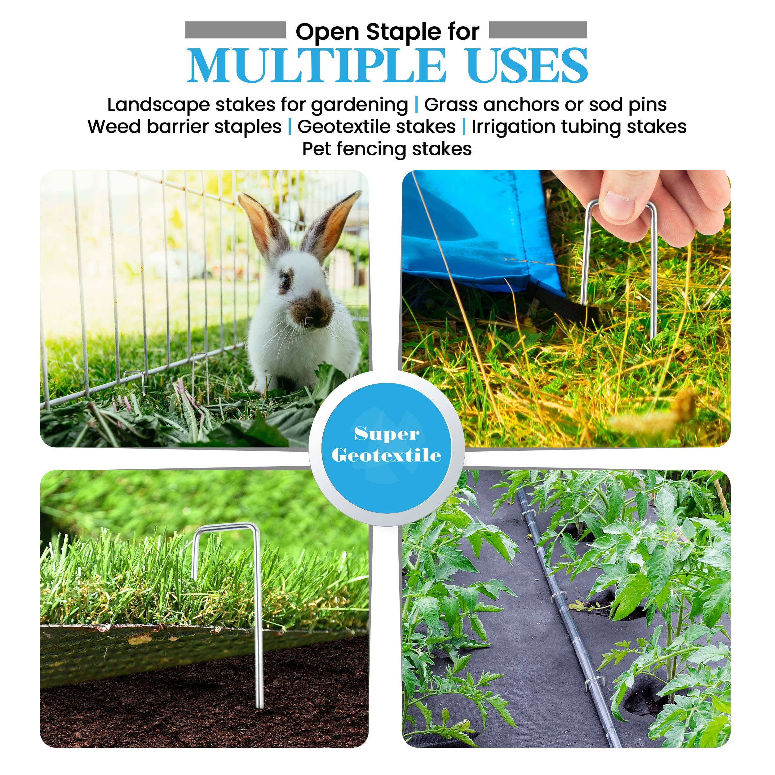 Super Geotextile turf-stake helps edge sod during installation.