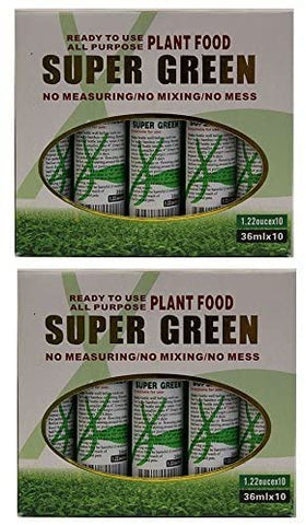 Super Green Plant Food bottle label promotes healthy growth for lucky bamboo