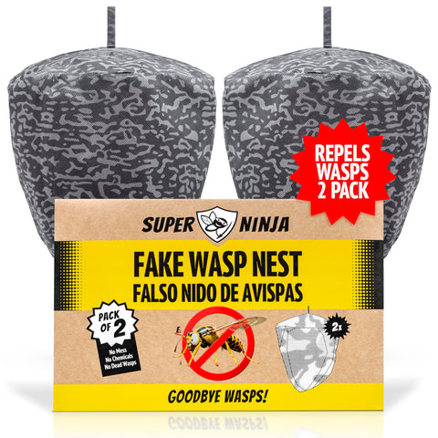 Super Ninja fake wasp nest 2-pack deters outdoor wasps