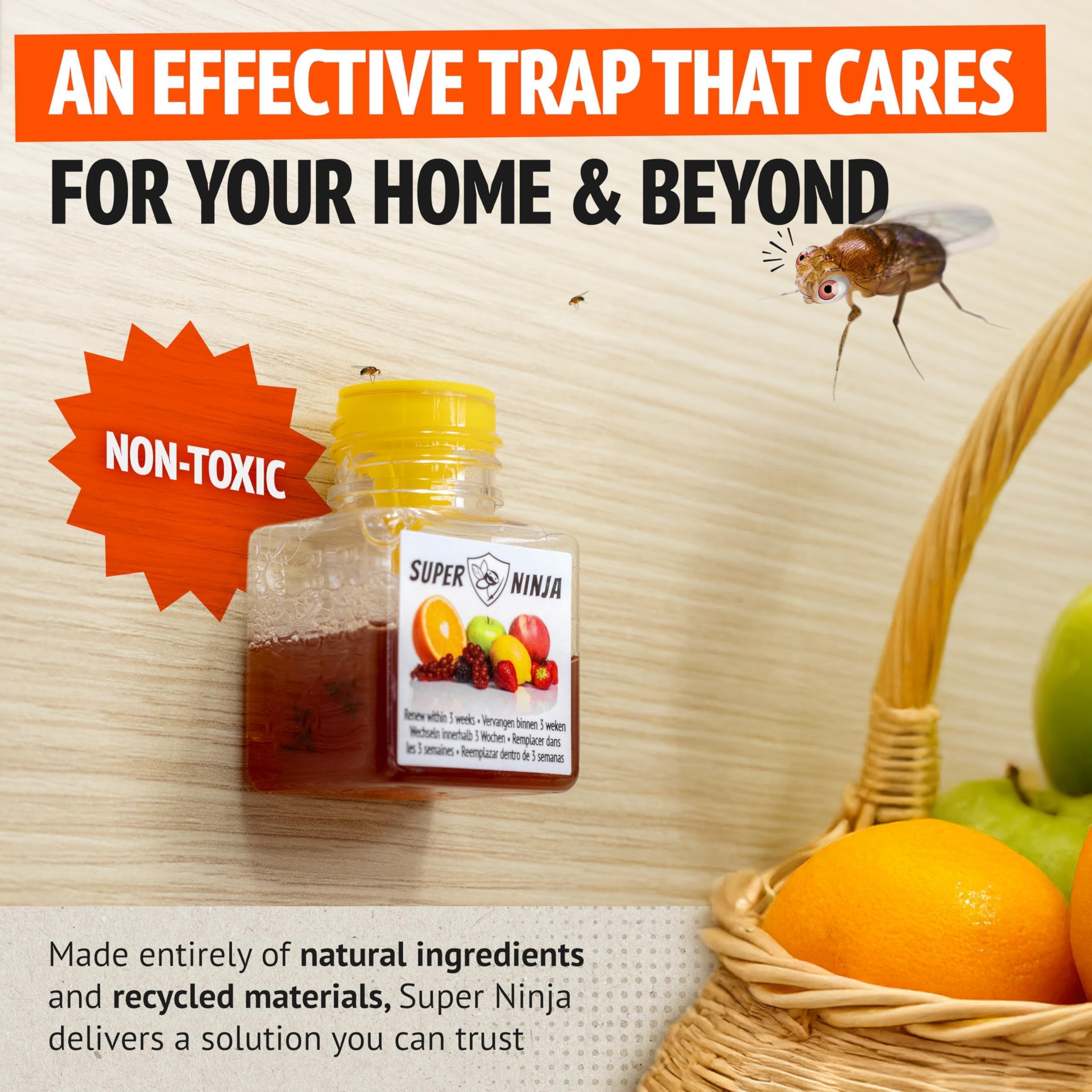 Ready-to-use Super Ninja trap placed in busy areas for ongoing control