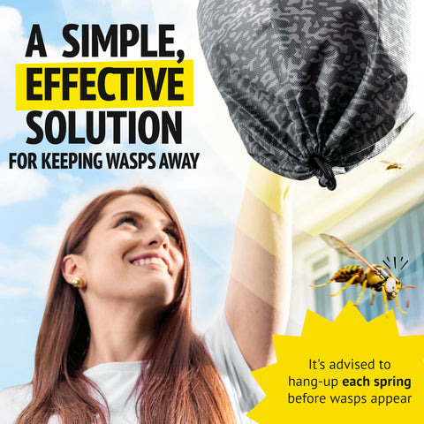 Super Ninja outdoor hanging wasp decoy protects patios