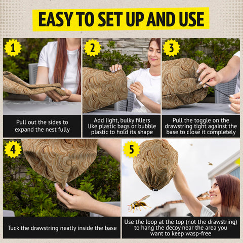 Outdoor wasp decoy from Super Ninja keeps patio calm during gatherings