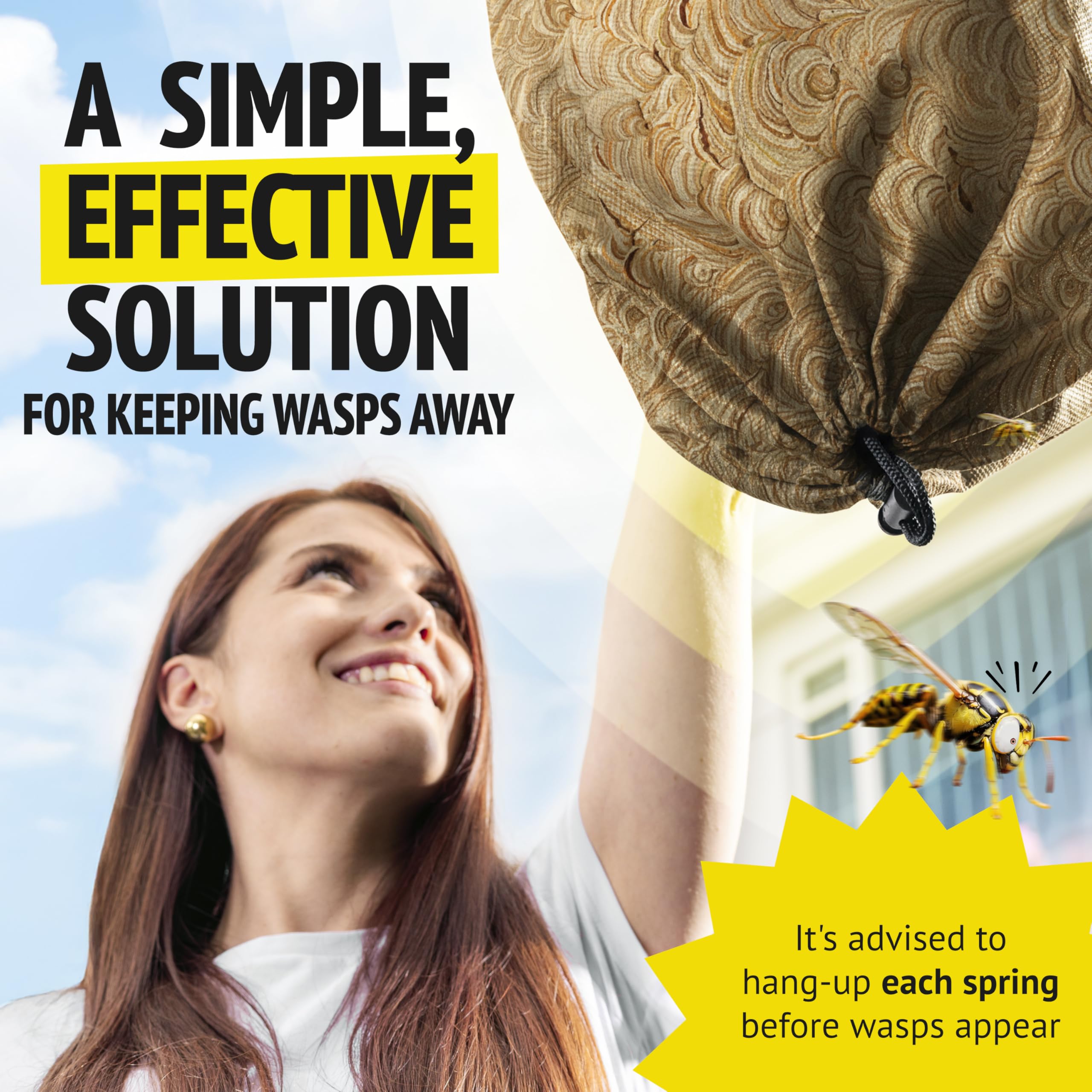 Durable outdoor deterring wasp nest by Super Ninja prevents pests without chemicals