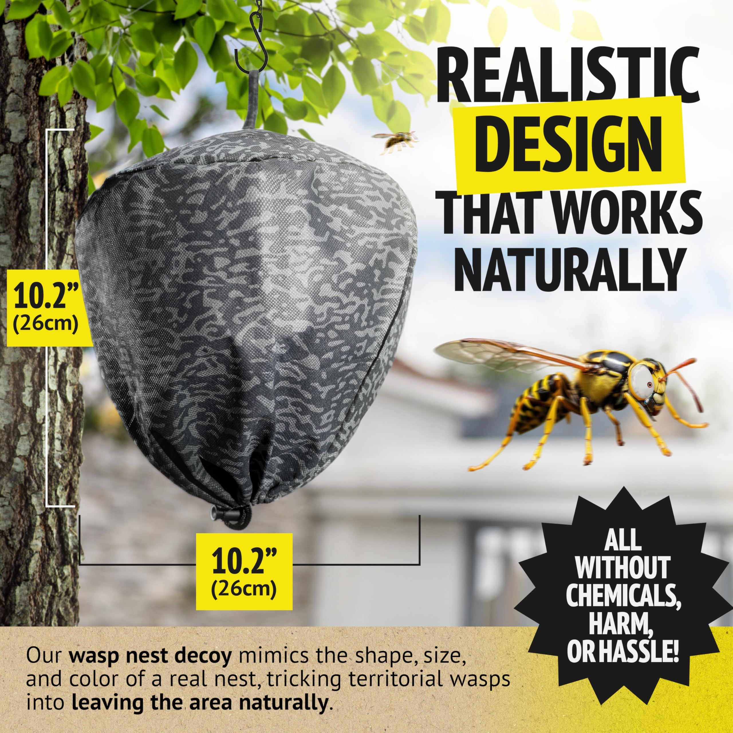 Super Ninja waterproof tear-resistant wasp deterrent for year-round use