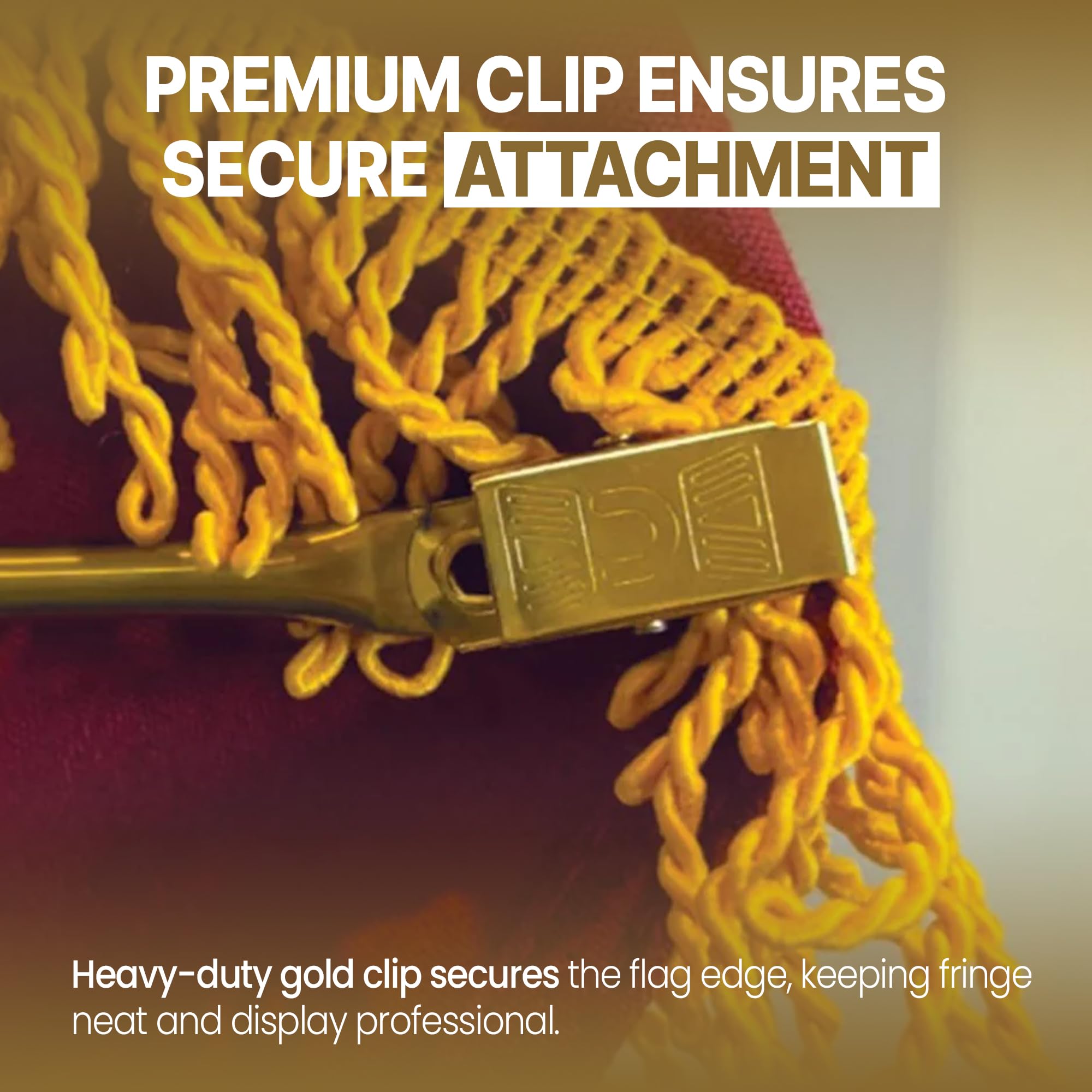 Super Tough Gold Flag Spreader heavy-duty steel construction lasts indoors